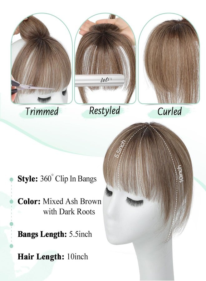 UDU Clip in Bangs Real Human Hair, Natural Clip on Fringe Hair Extensions with Temples, Fake Bangs Hairpiece for Women - Image 4